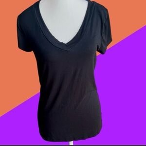 Classic Black V-Neck Women's Top